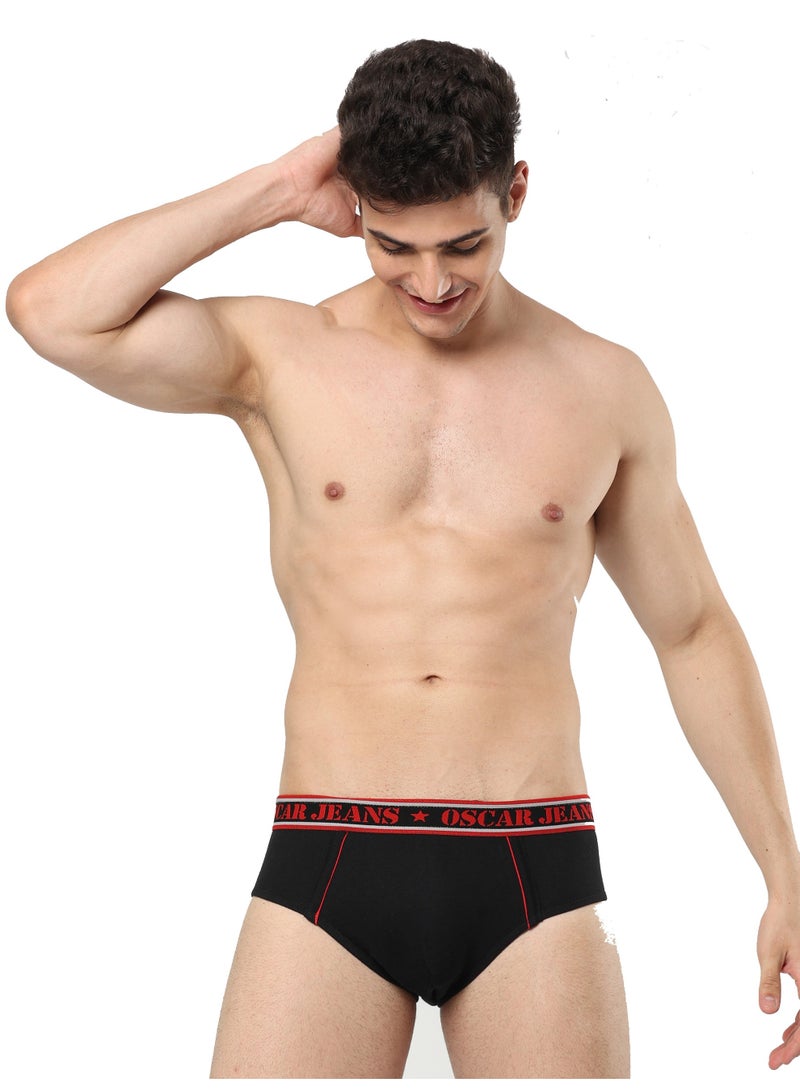 OSCAR JEANS 6-Pack Premium 100% Cotton Men's Underwear Briefs Super Combed Soft Knitted Antibacterial Breathable Elastic Waistband - Image 5